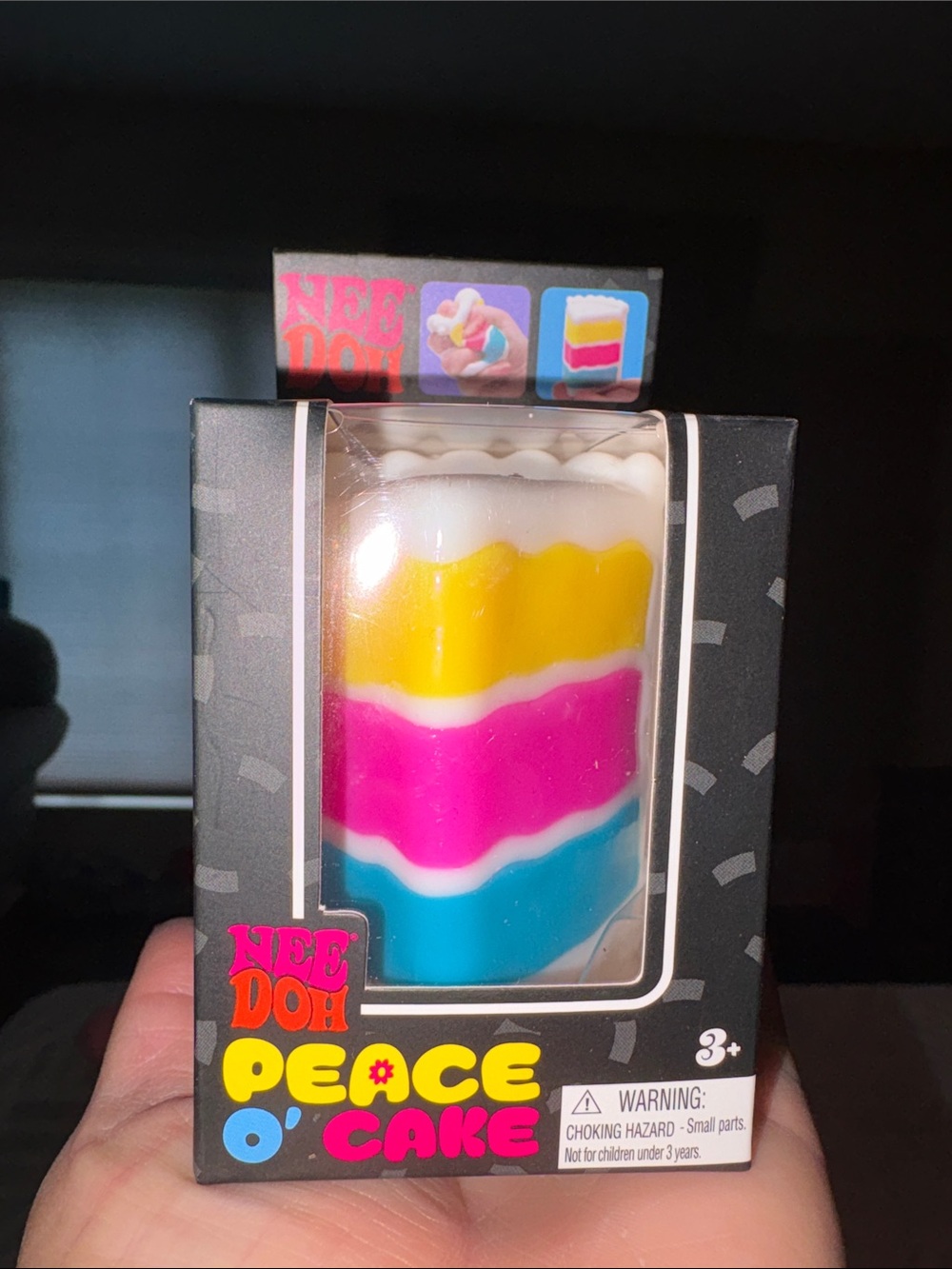 Peace O' Cake Squishy Toy by Nee Doh - White, Yellow, Pink, Blue